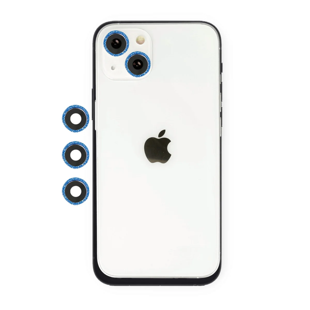 iPhone 14 Shine Kamera Lens Mavi - Estetik ve Güçlü Kamera Koruması