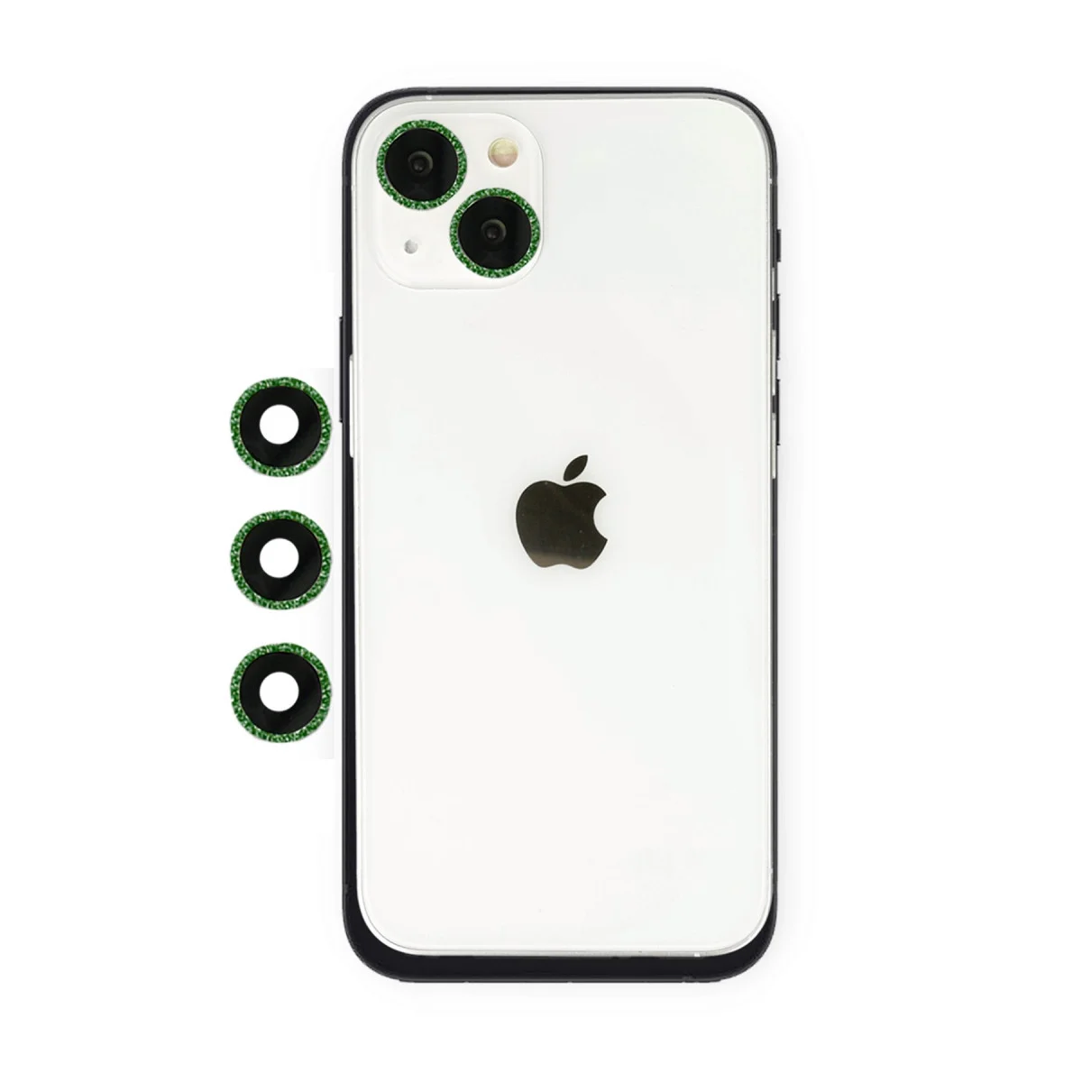 iPhone 14 Shine Kamera Lens Yeşil - Optik Kalite, Şık Metalik Kalkan ve Güçlü Korumalı Çerçeve