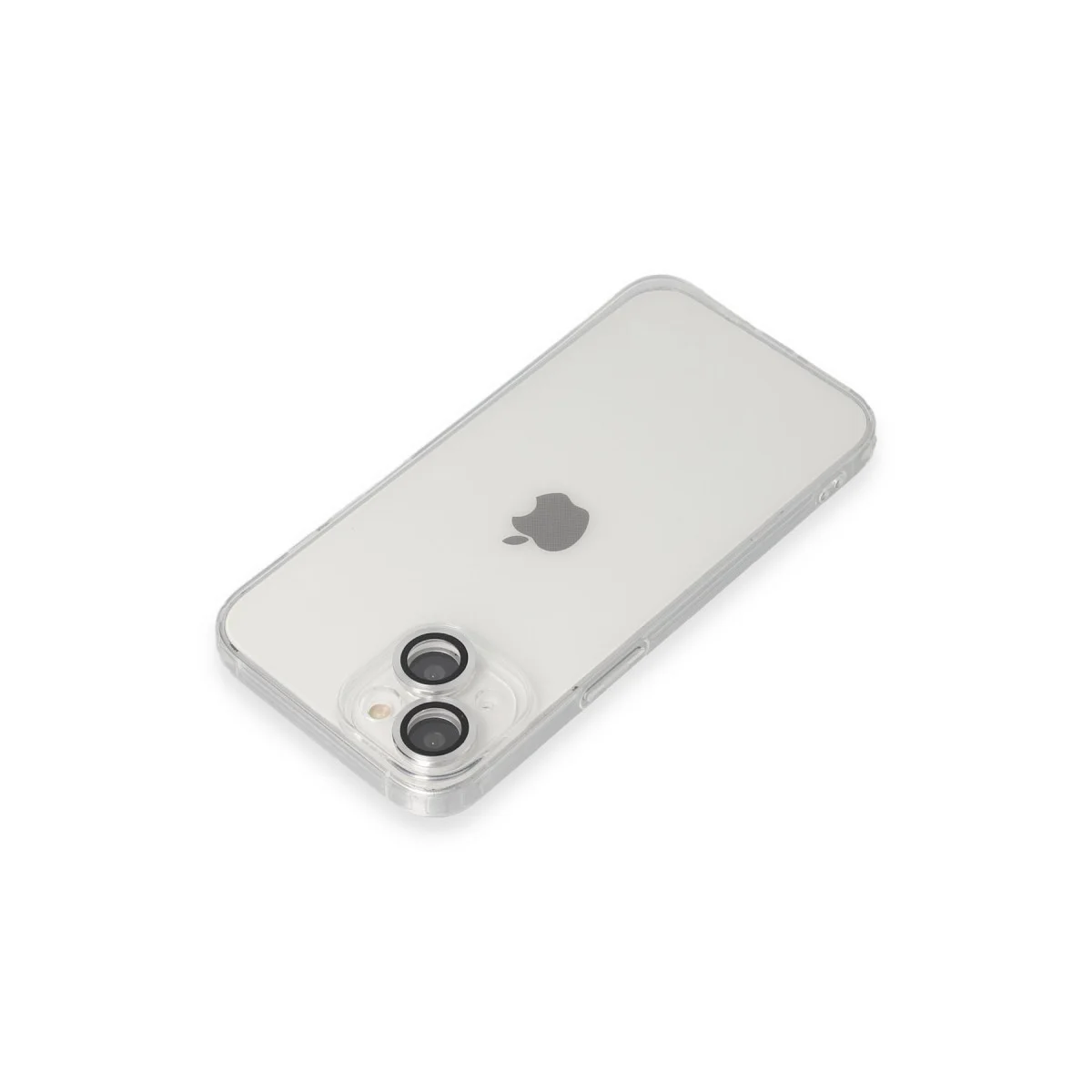 iPhone 14 Silikon Kılıf Gümüş - Luko Lens ile Premium Koruma