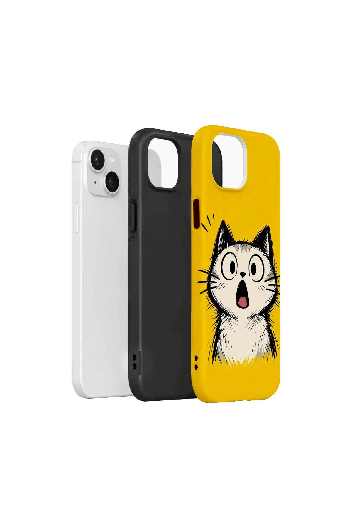 iPhone 14 Vorian Çift Katmanlı Şaşkın Kedili Kılıf iPhone 14 Vorian Çift Katmanlı Şaşkın Kedili Kılıf - Görsel 2