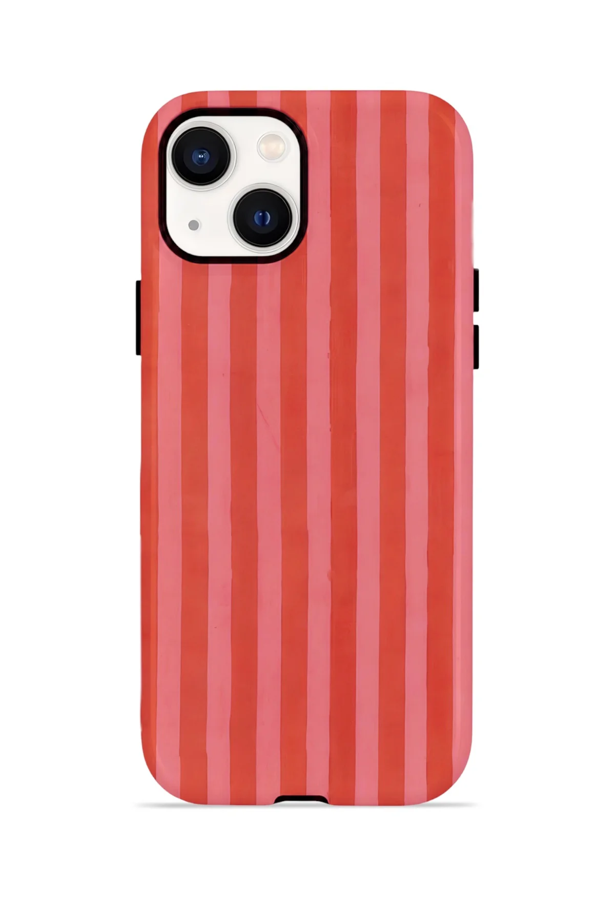 iPhone 14 Vorian Çift Katmanlı MagSafe Kılıf Tomato Red Stripe