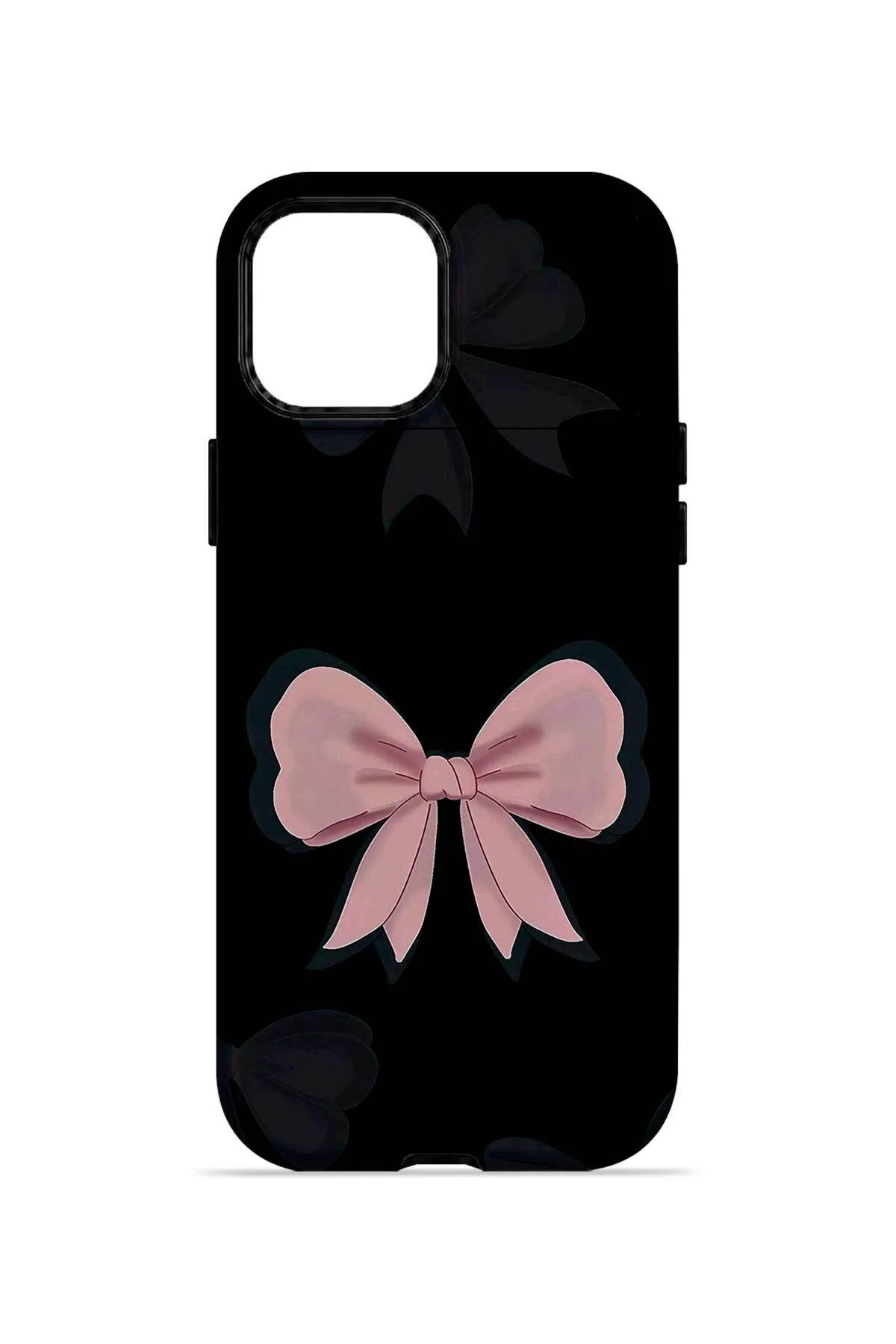 iPhone 14 Vorian Çift Katmanlı Midnight Pink Bow Kılıf - Görsel 4