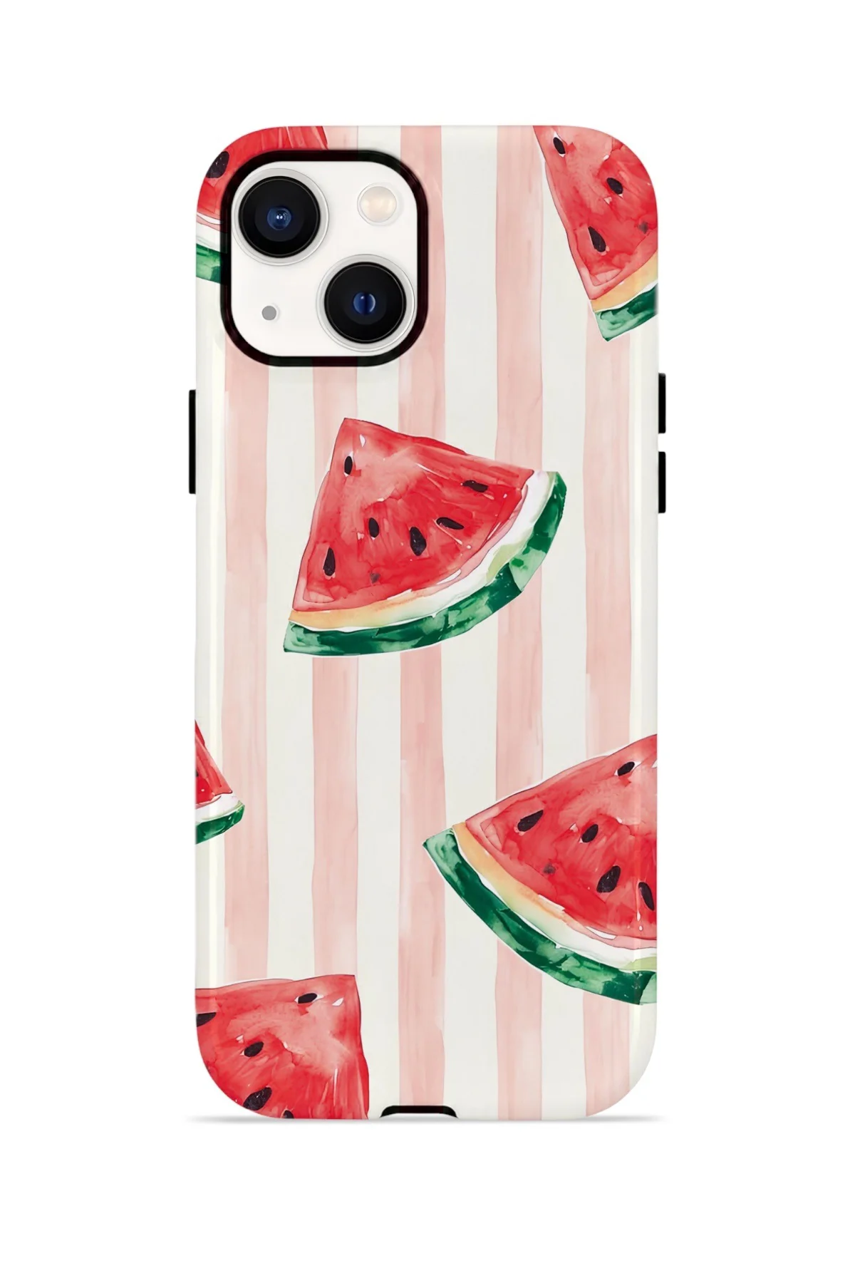 iPhone 14 Vorian Çift Katmanlı Kılıf Watermelon Blush Stripe