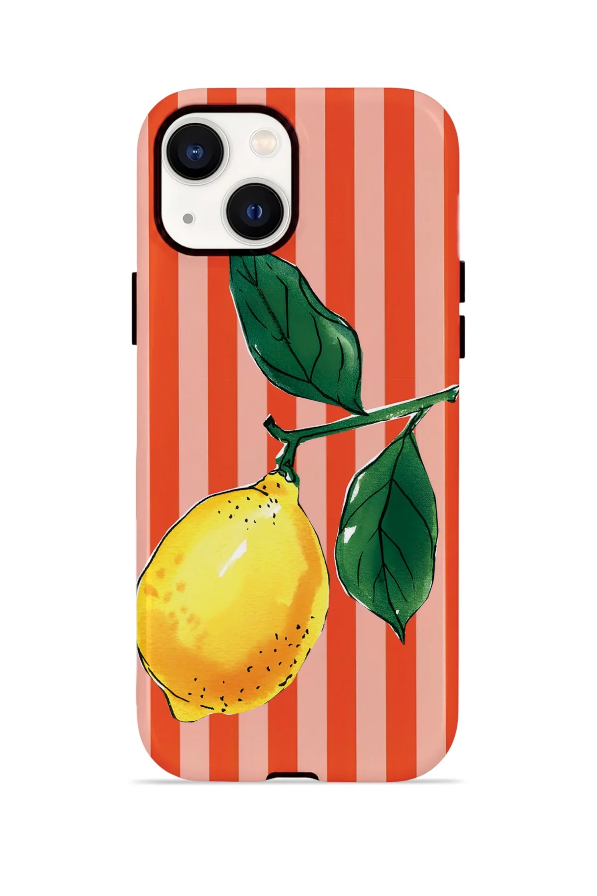 iPhone 14 Vorian Çift Katmanlı MagSafe Kılıf Sicilian Lemon Red Stripe