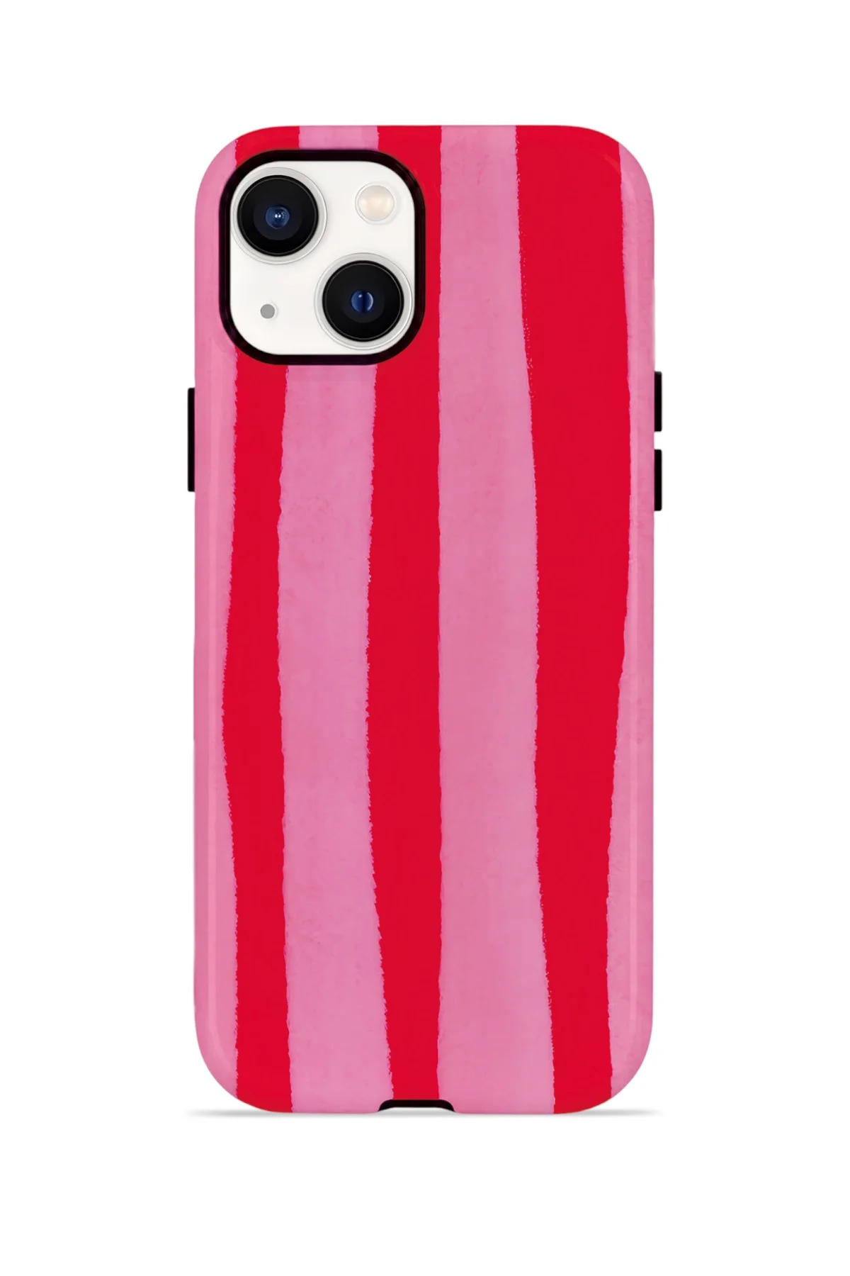 iPhone 14 Vorian Çift Katmanlı MagSafe Kılıf Raspberry Bold Stripe