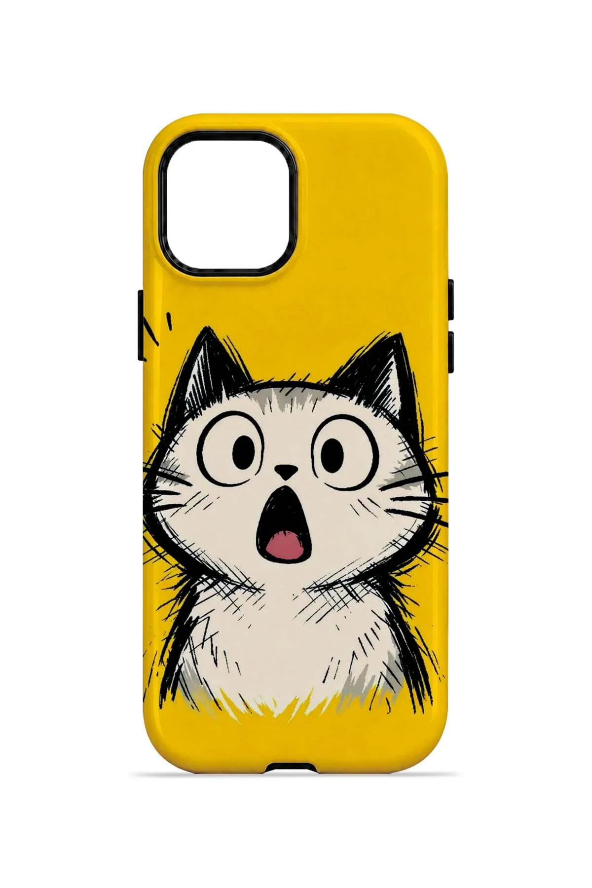 iPhone 14 Vorian Çift Katmanlı Şaşkın Kedili Kılıf iPhone 14 Vorian Çift Katmanlı Şaşkın Kedili Kılıf - Görsel 4