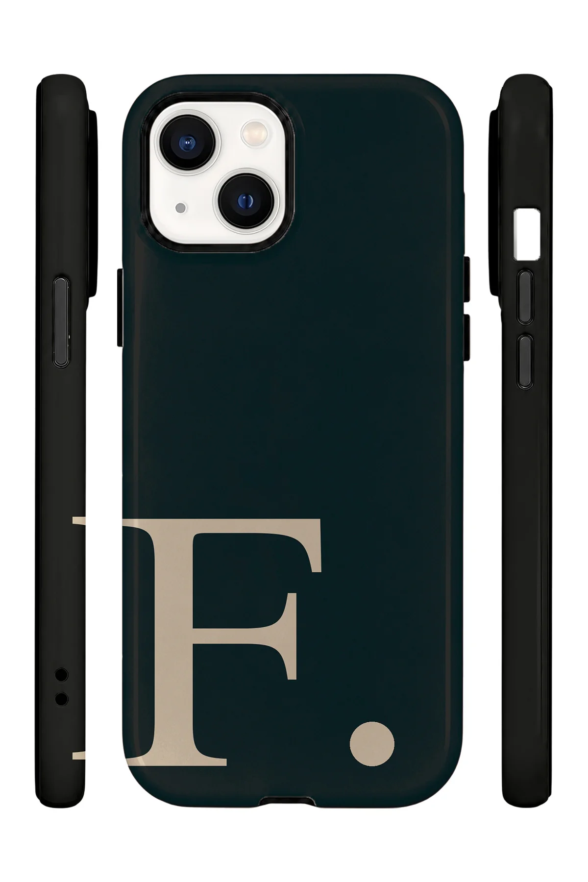 iPhone 14 Vorian Çift Katmanlı Korumalı Kılıf Noir Beige F
