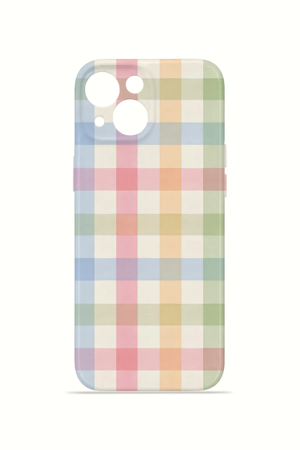 iPhone 14 Vorian İnce Kamera Korumalı Mika Kılıf Pastel Gingham iPhone 14 Vorian İnce Kamera Korumalı Mika Kılıf Pastel Gingham