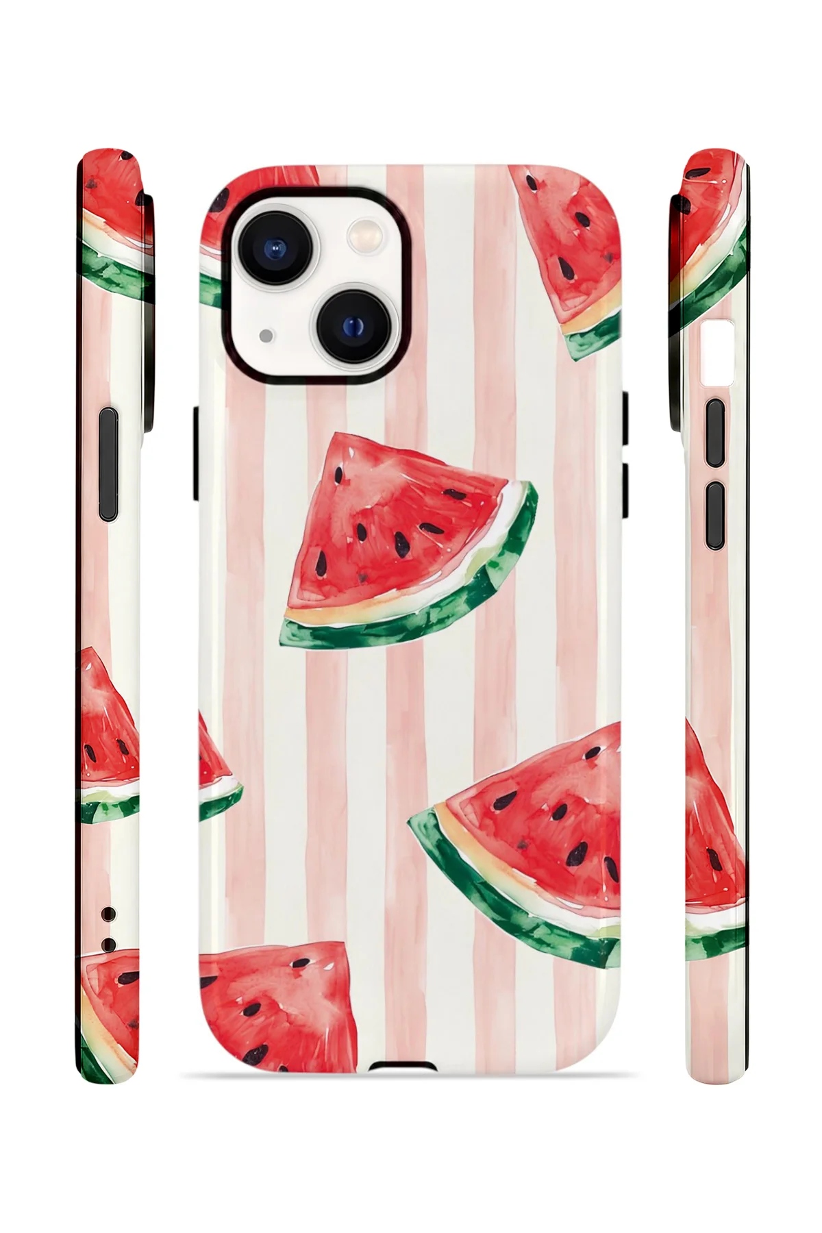 iPhone 14 Vorian Yough Magsafe Kılıf Watermelon Blush Stripe