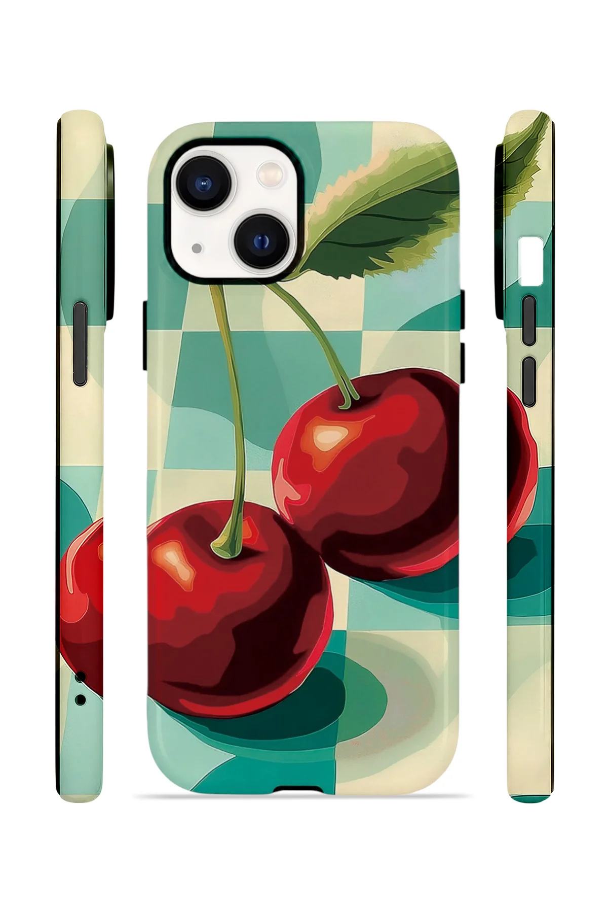 iPhone 14 Vorian Yough Kılıf Retro Cherry Pop