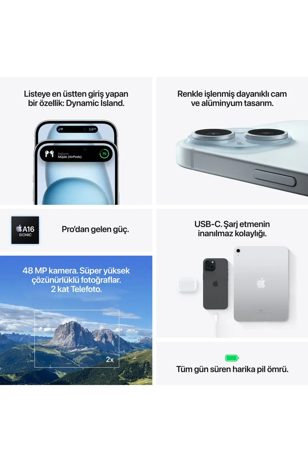 iPhone 15 128 GB Yeşil