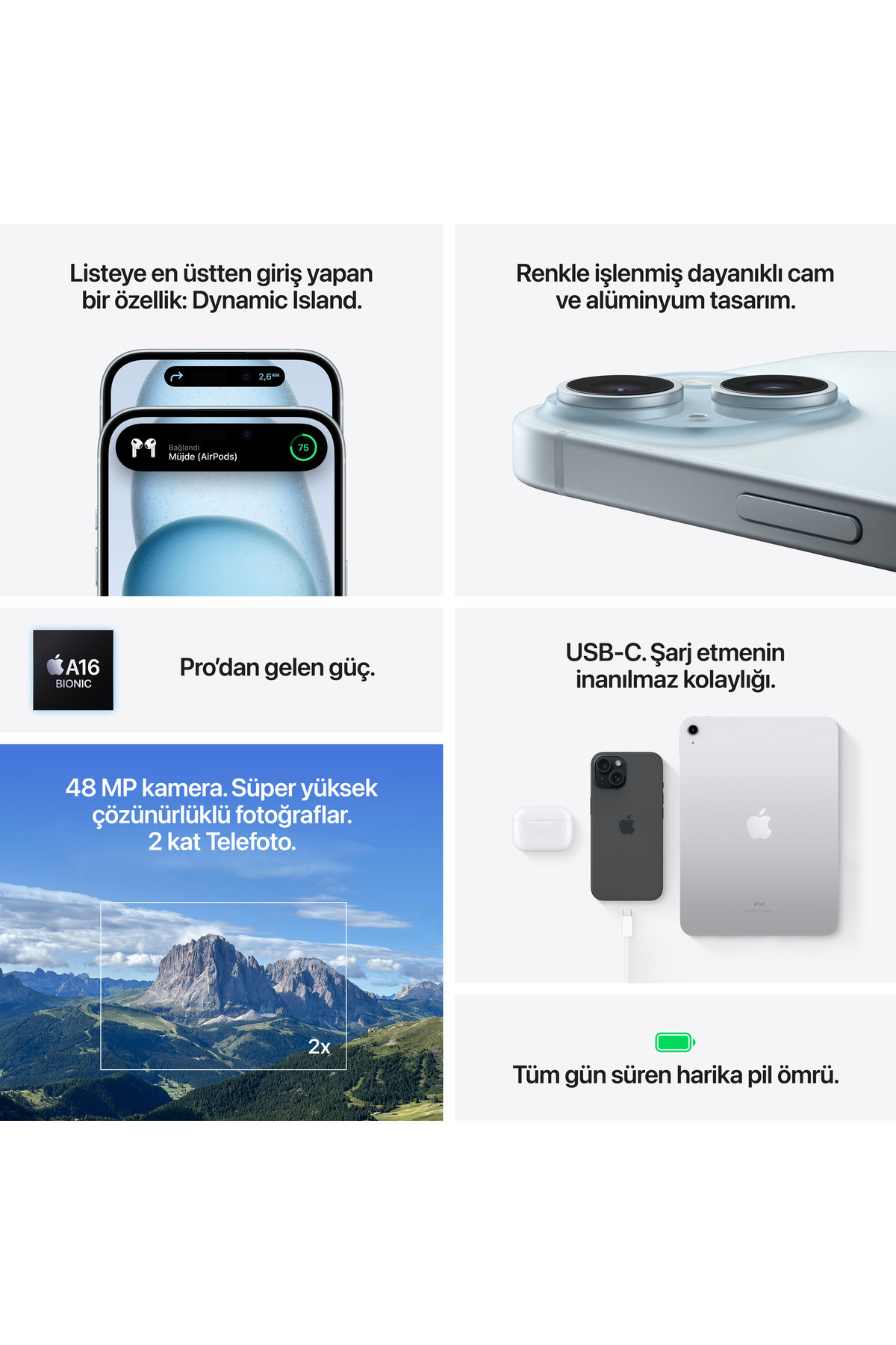 Apple İphone 15 256 Gb Siyah