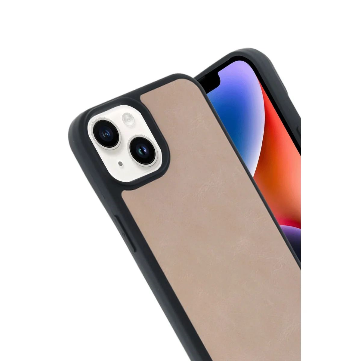 iPhone 15 Aras Deri Kapak Pudra - Premium Koruma ve Şıklık Bir Arada