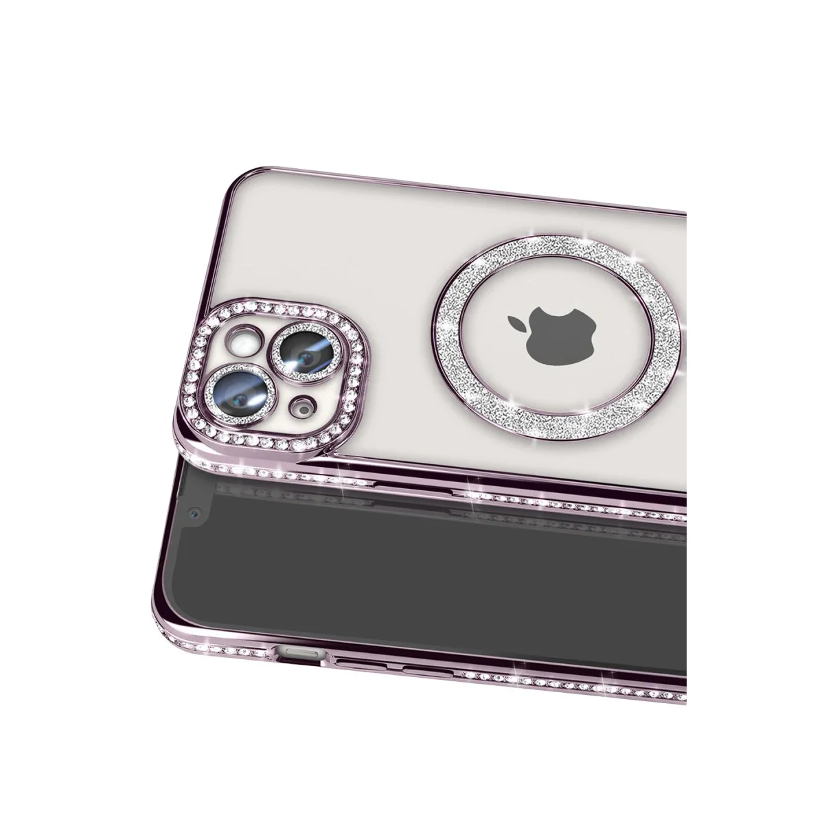iPhone 15 Derin Mor Joke Simli Magneticsafe Kılıf - %100 MagSafe Uyumlu ve Şık Tasarım