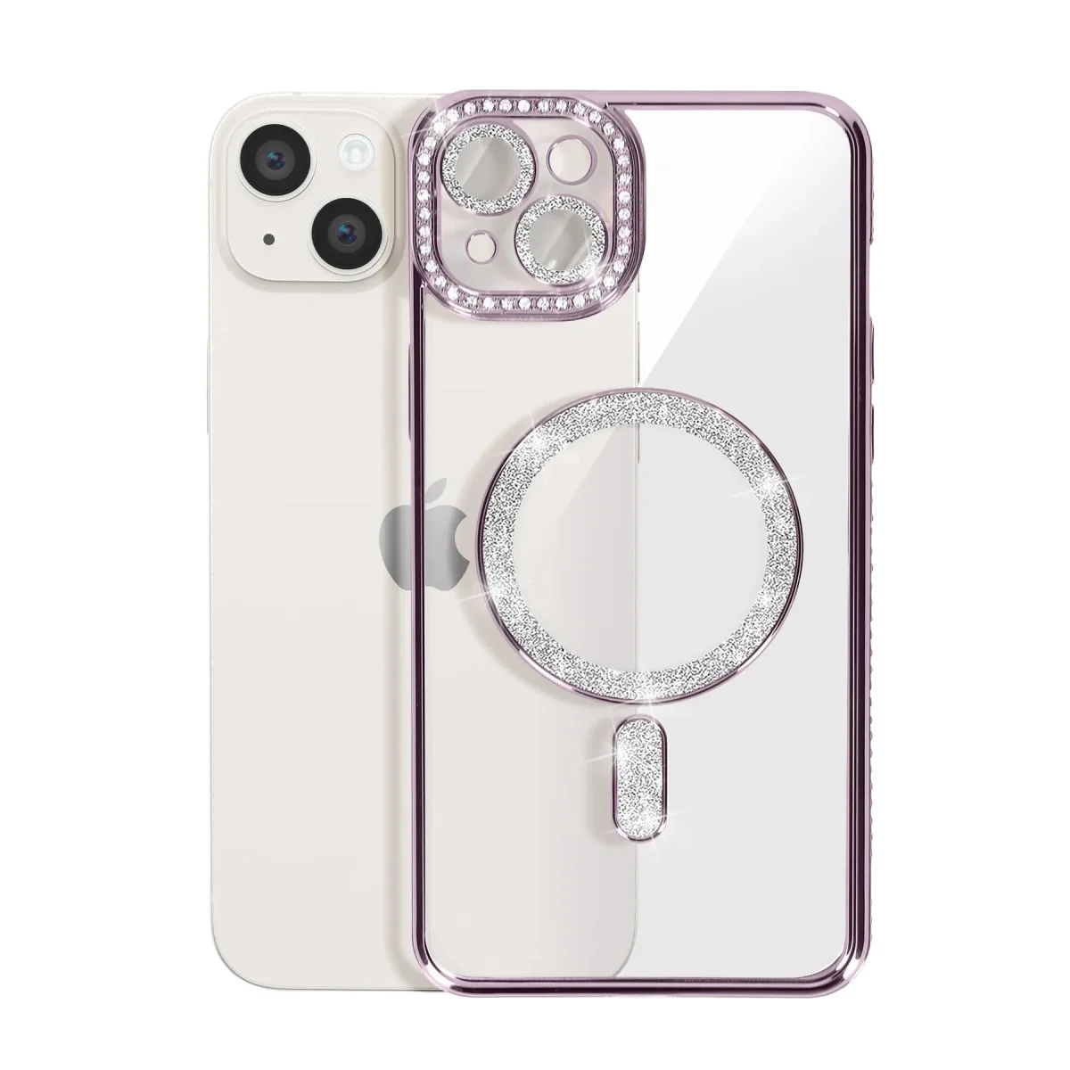 iPhone 15 Derin Mor Joke Simli Magneticsafe Kılıf - %100 MagSafe Uyumlu ve Şık Tasarım