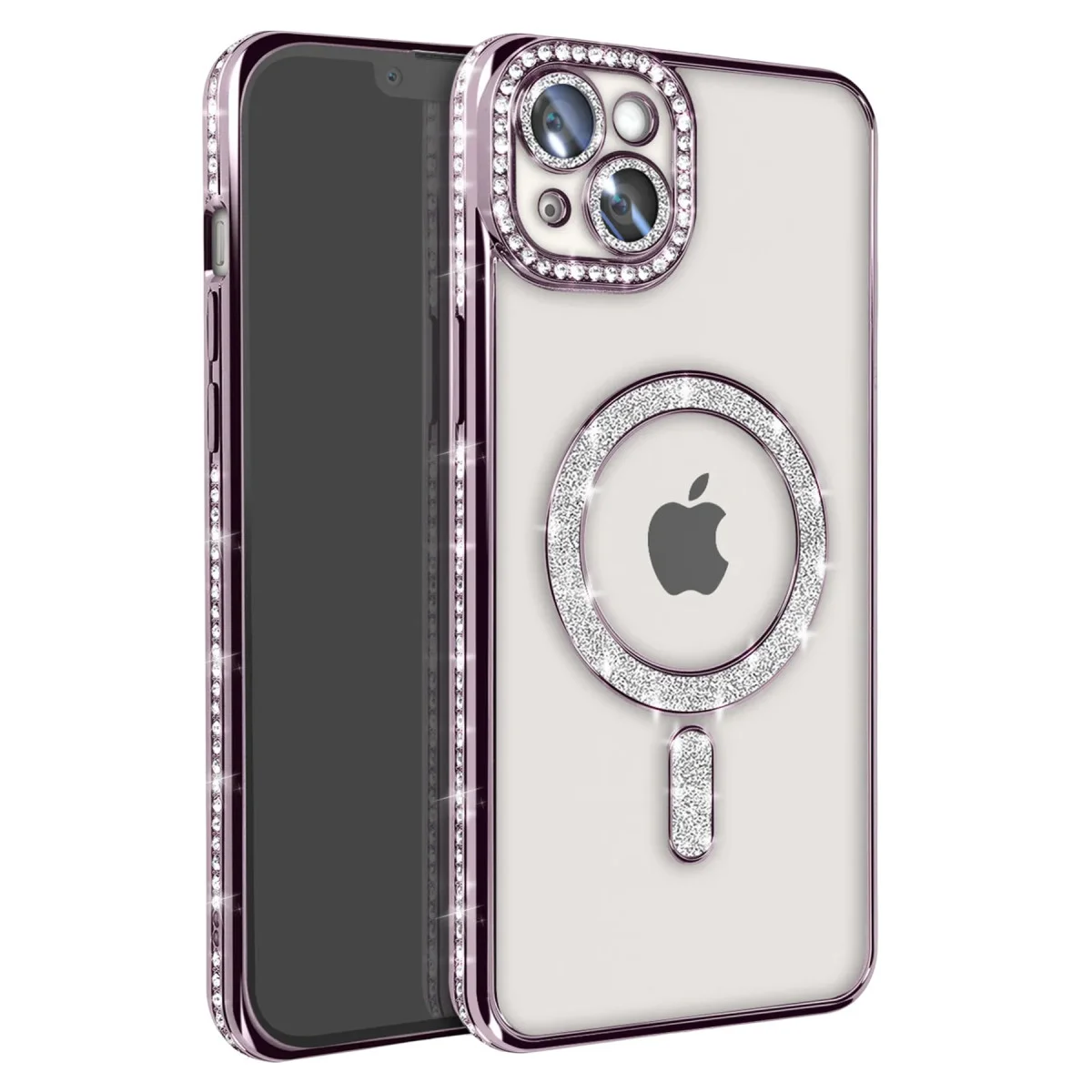iPhone 15 Derin Mor Joke Simli Magneticsafe Kılıf - %100 MagSafe Uyumlu ve Şık Tasarım