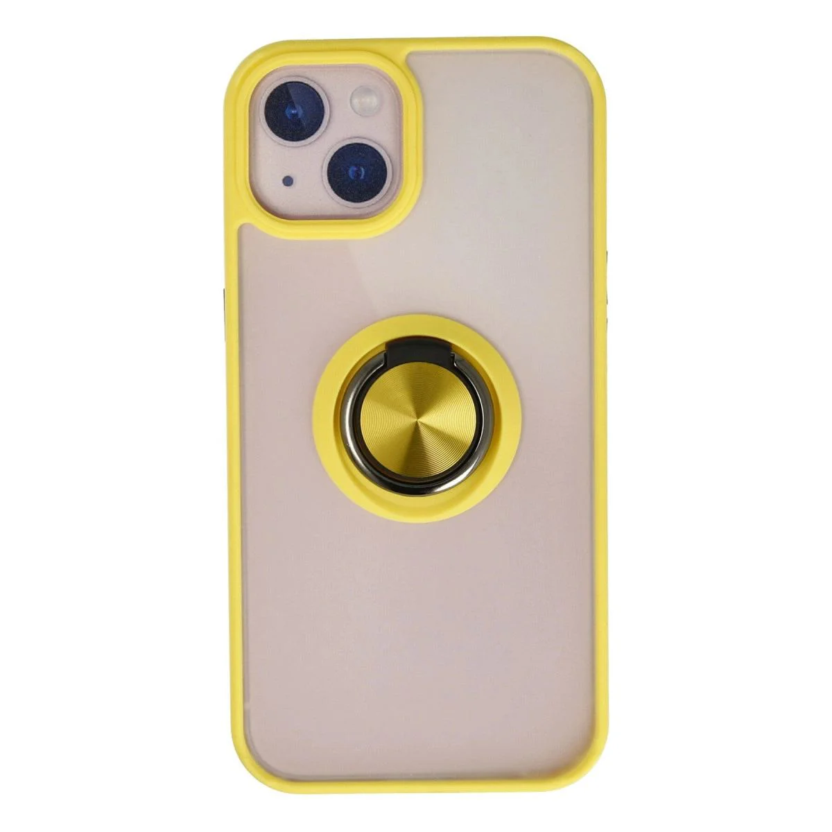 iPhone 15 ile Uyumlu Montreal Yüzüklü Silikon Kılıf - Sarı Darbe Korumalı Standlı Kapak iPhone 15 ile Uyumlu Montreal Yüzüklü Silikon Kılıf - Sarı Darbe Korumalı Standlı Kapak