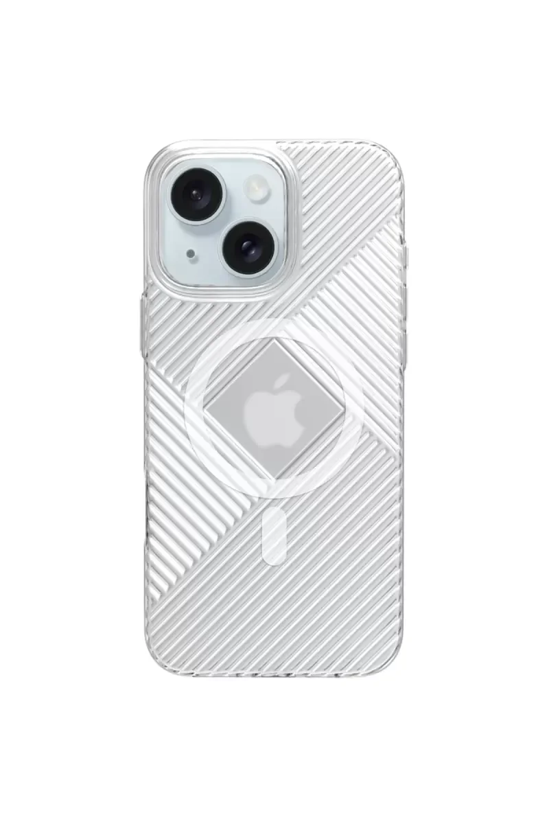 iPhone 15 ile Uyumlu Stella PC Sert MagSafe Kılıf - Şeffaf