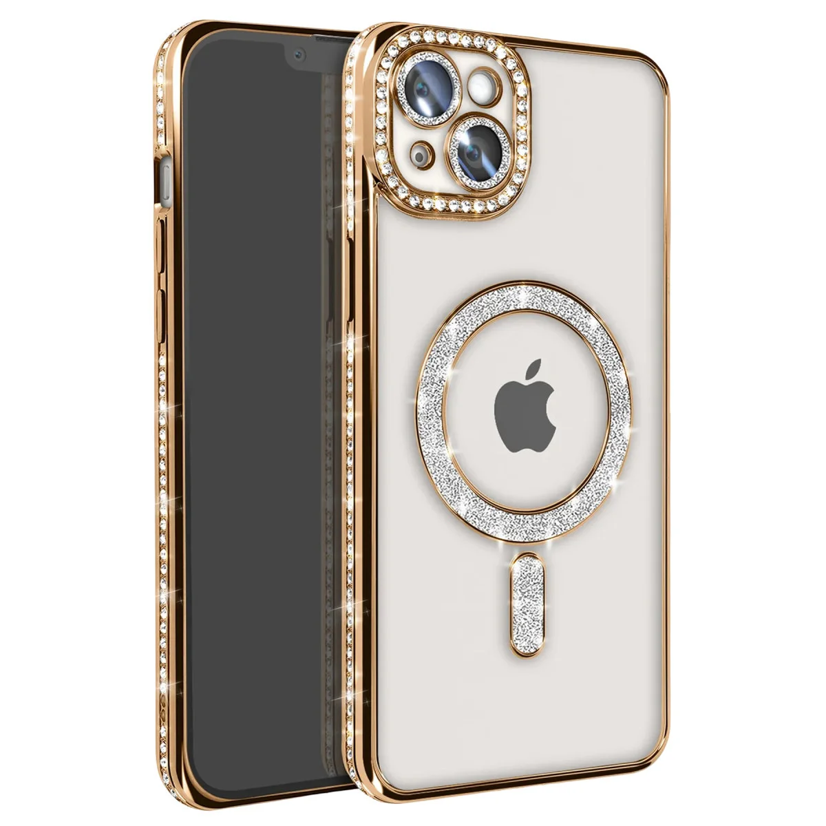 iPhone 15 Joke Simli Magneticsafe Kılıf - Altın ve MagSafe Uyumlu