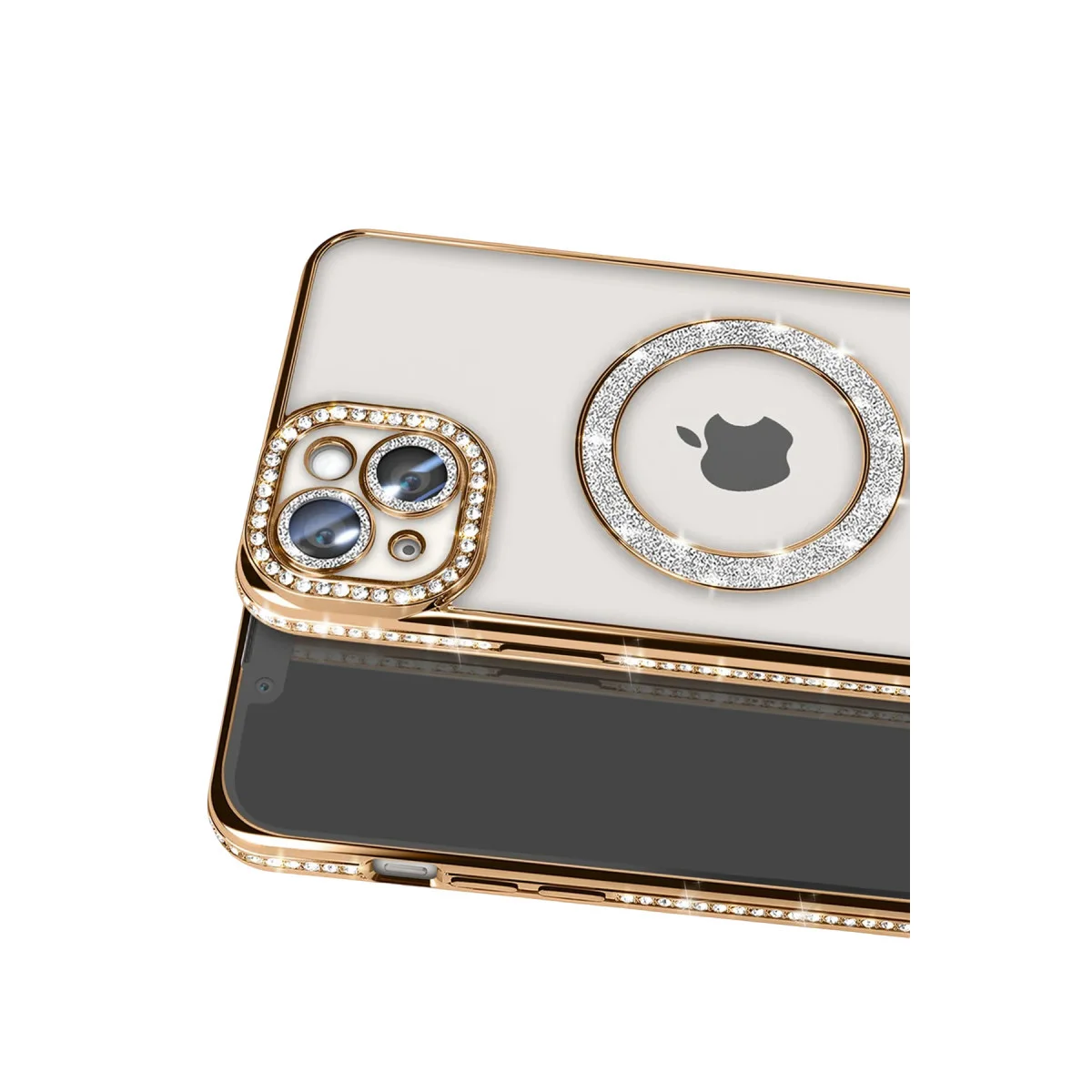 iPhone 15 Joke Simli Magneticsafe Kılıf - Altın ve MagSafe Uyumlu