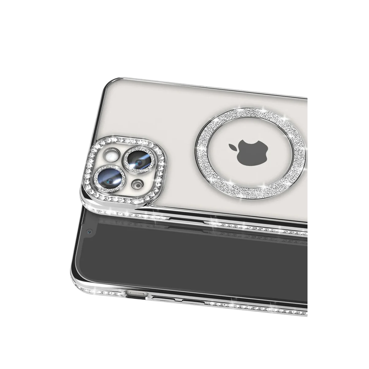 iPhone 15 Joke Simli Magneticsafe Kılıf - Gümüş