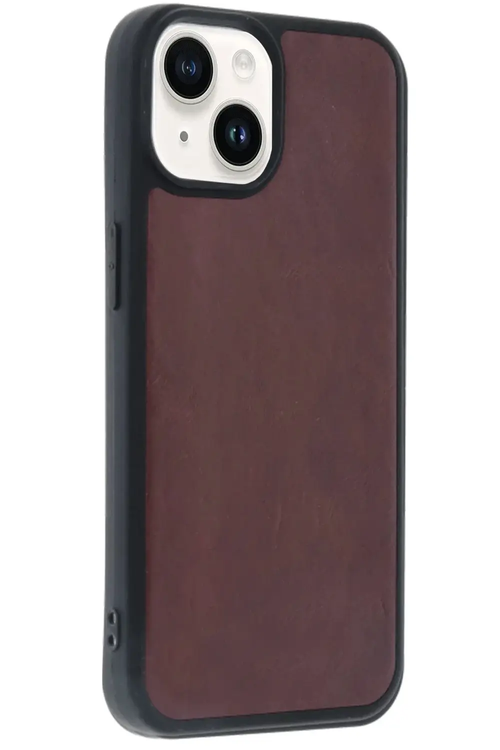Iphone 15 Kılıf Aras Deri Kapak - Bordo
