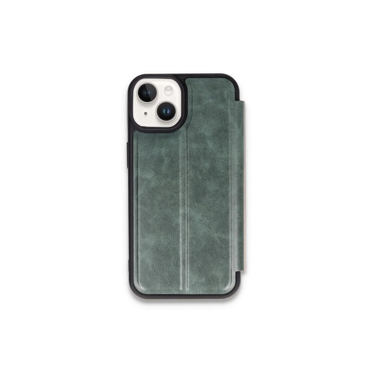 iPhone 15 Kılıf Flip Cover - Koyu Yeşil | Premium Koruma ve Şık Tasarım