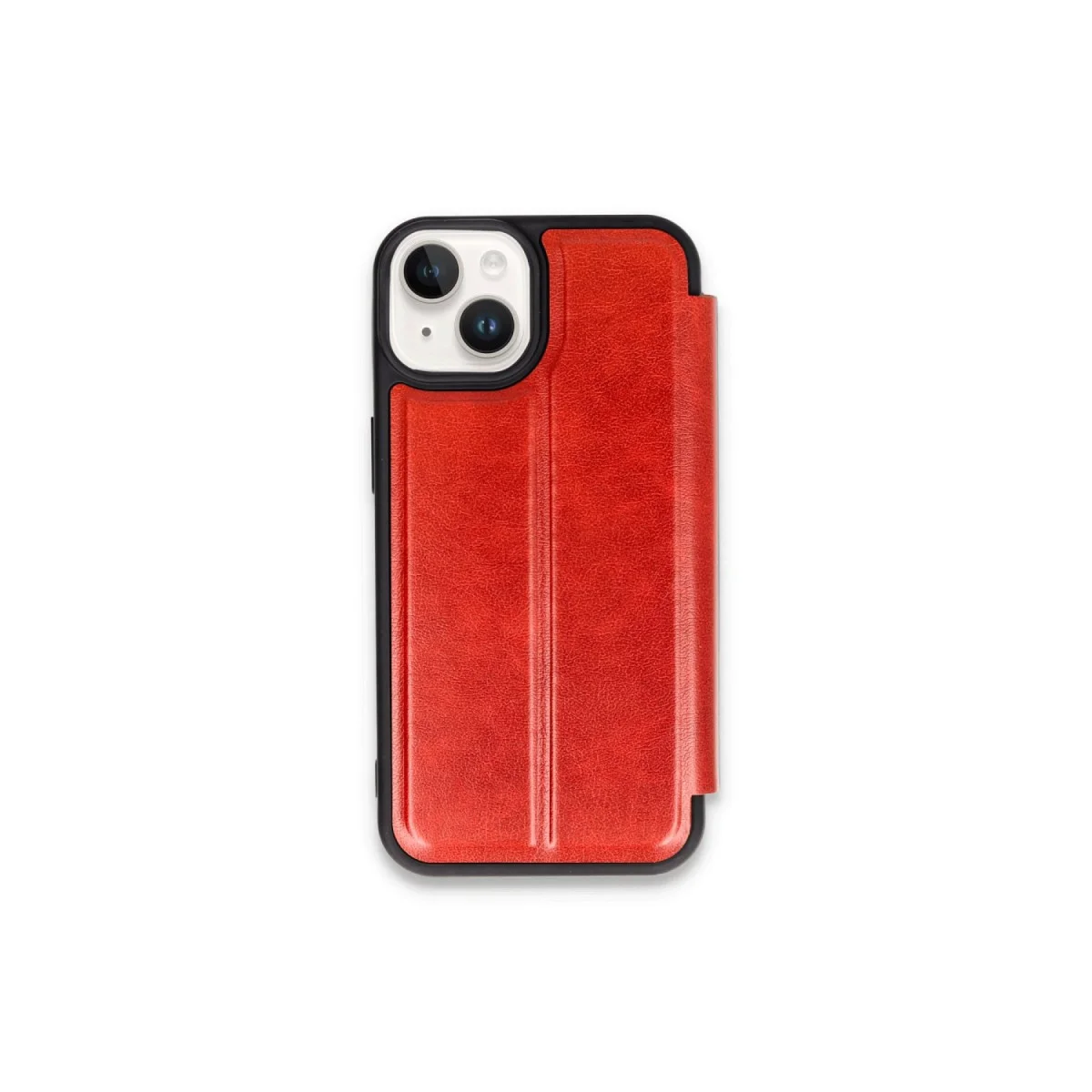 iPhone 15 Kılıf Flip Cover - Kırmızı