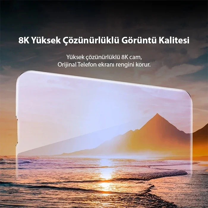 iPhone 15 Mavi Işık Korumalı 8K Cam Ekran Koruyucu 2’li Set
