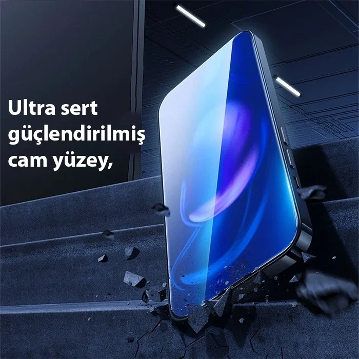 iPhone 15 Mavi Işık Korumalı 8K Cam Ekran Koruyucu 2’li Set