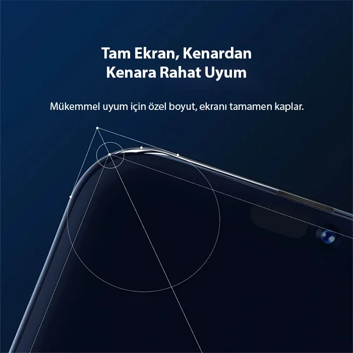 iPhone 15 Mavi Işık Korumalı 8K Cam Ekran Koruyucu 2’li Set