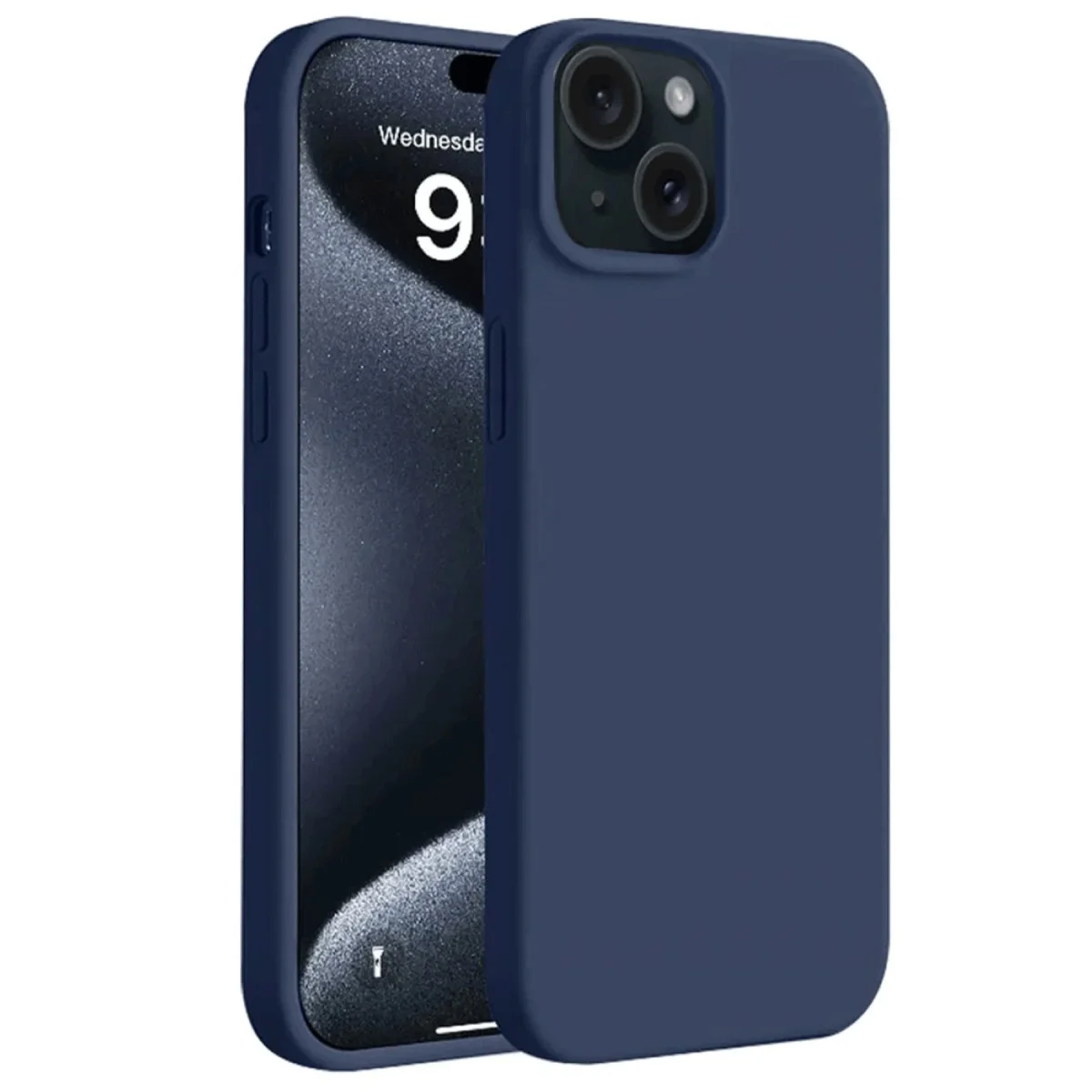 iPhone 15 Plus First Serisi Silikon Kılıf - Lacivert