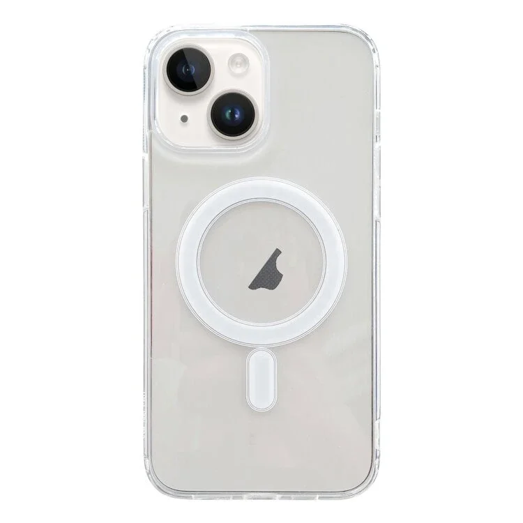 iPhone 15 Plus Magsafe Kılıf - Manyetik Şeffaf Silikon Sarma