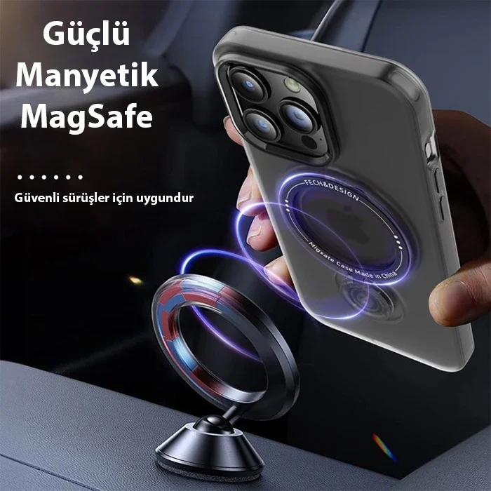 iPhone 15 Plus MagSafe Silikon Kılıf – Manyetik Şarj & Standlı Koruma