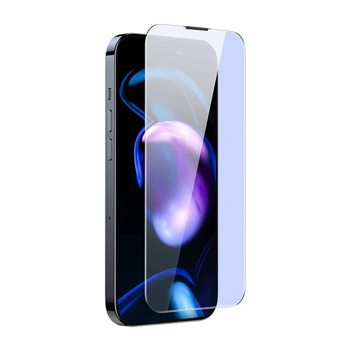iPhone 15 Plus Mavi Işık Korumalı 2’li Full Tempered Cam Set - Çizilmeye Karşı Ultra Dayanıklı