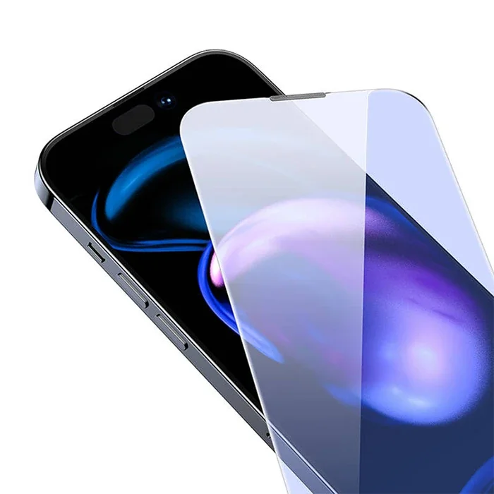 iPhone 15 Plus Mavi Işık Korumalı 2’li Full Tempered Cam Set - Çizilmeye Karşı Ultra Dayanıklı