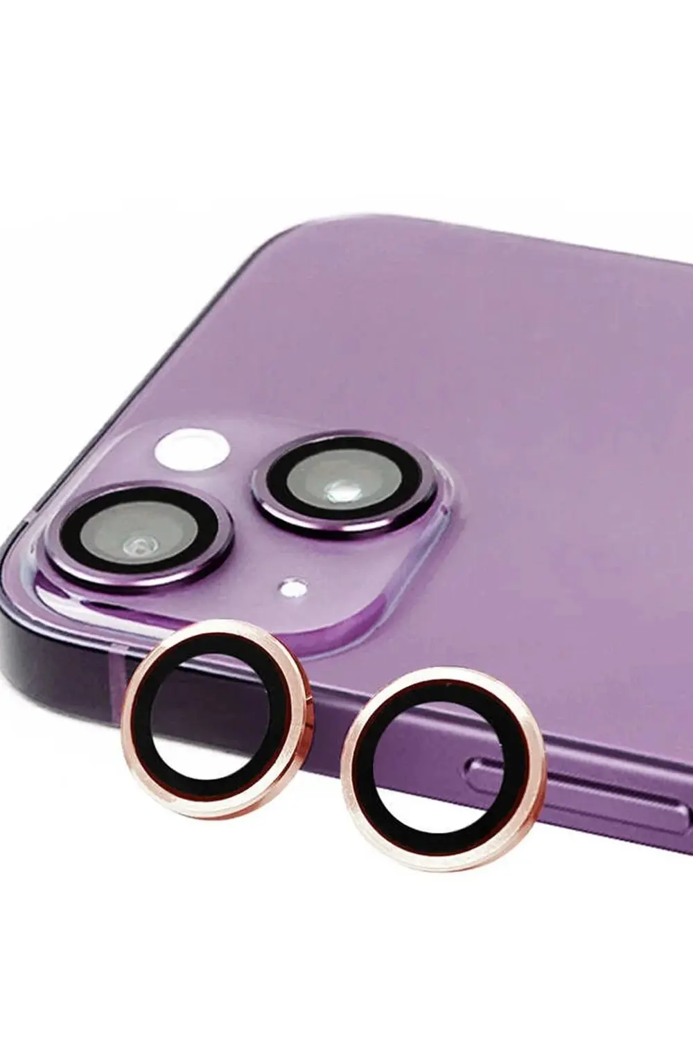 İphone 15 Plus Raze Metal Kamera Lens - Pembe