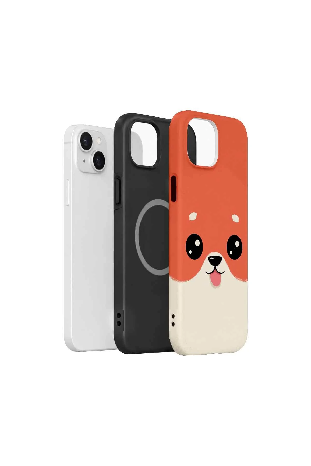 iPhone 15 Plus Vorian MagSafe Çift Katmanlı Şeftali Köpekli Kılıf - Görsel 2