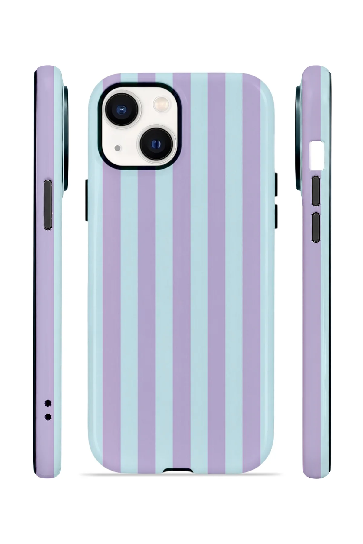 iPhone 15 Plus Vorian Yough Magsafe Kılıf Lilac Riviera Stripe