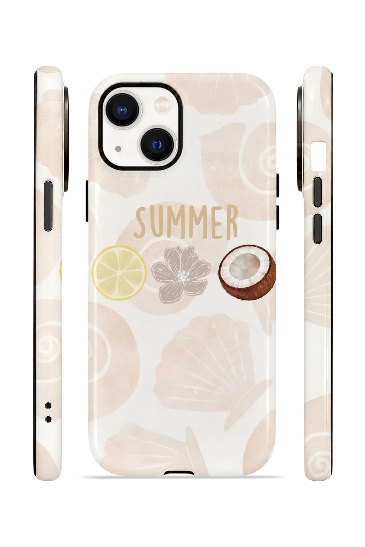 iPhone 15 Plus Vorian Çift Katmanlı Kılıf Coconut Summer Notes