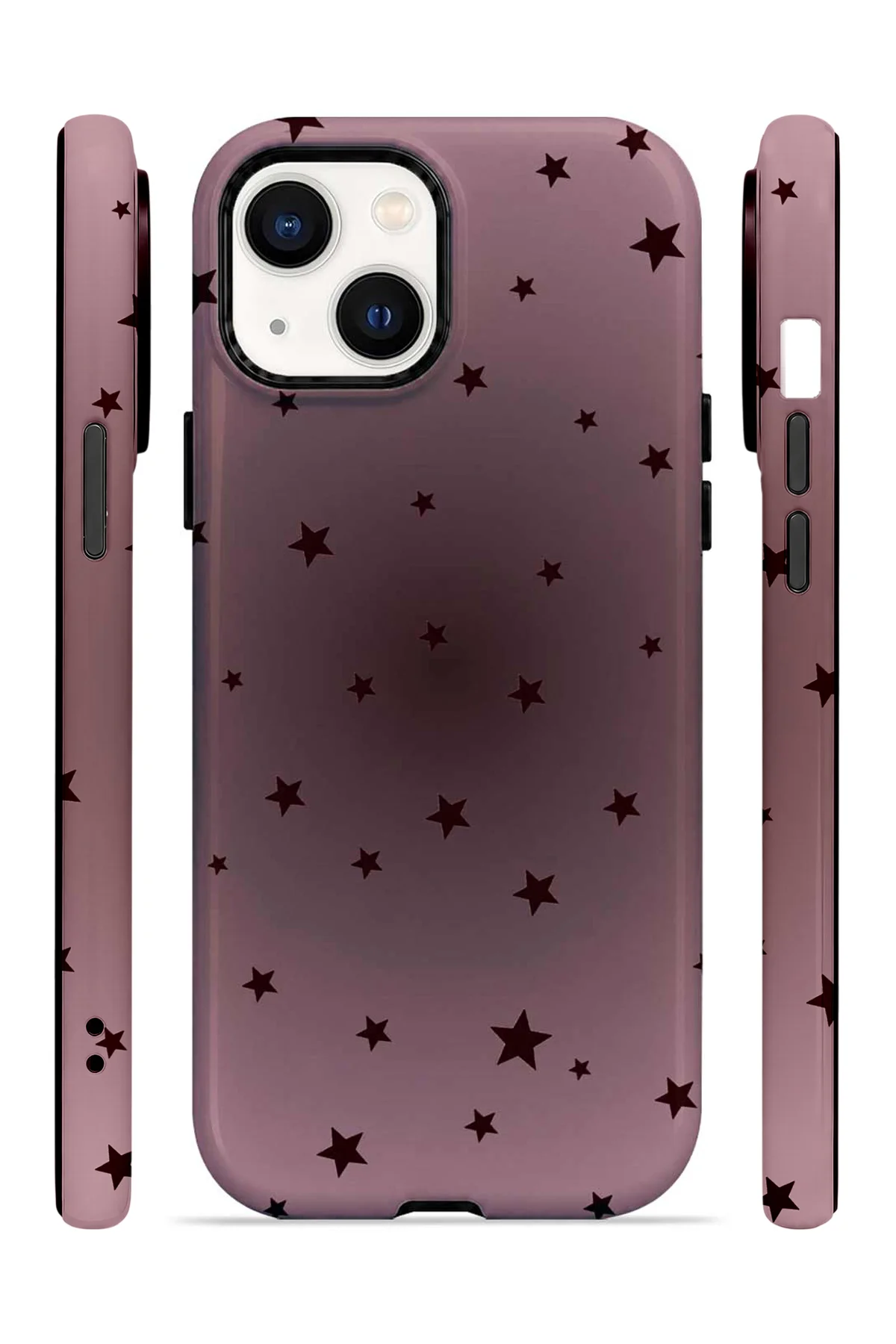 iPhone 15 Plus Vorian Çift Katmanlı Rose Star Dust Kılıf - Görsel 3