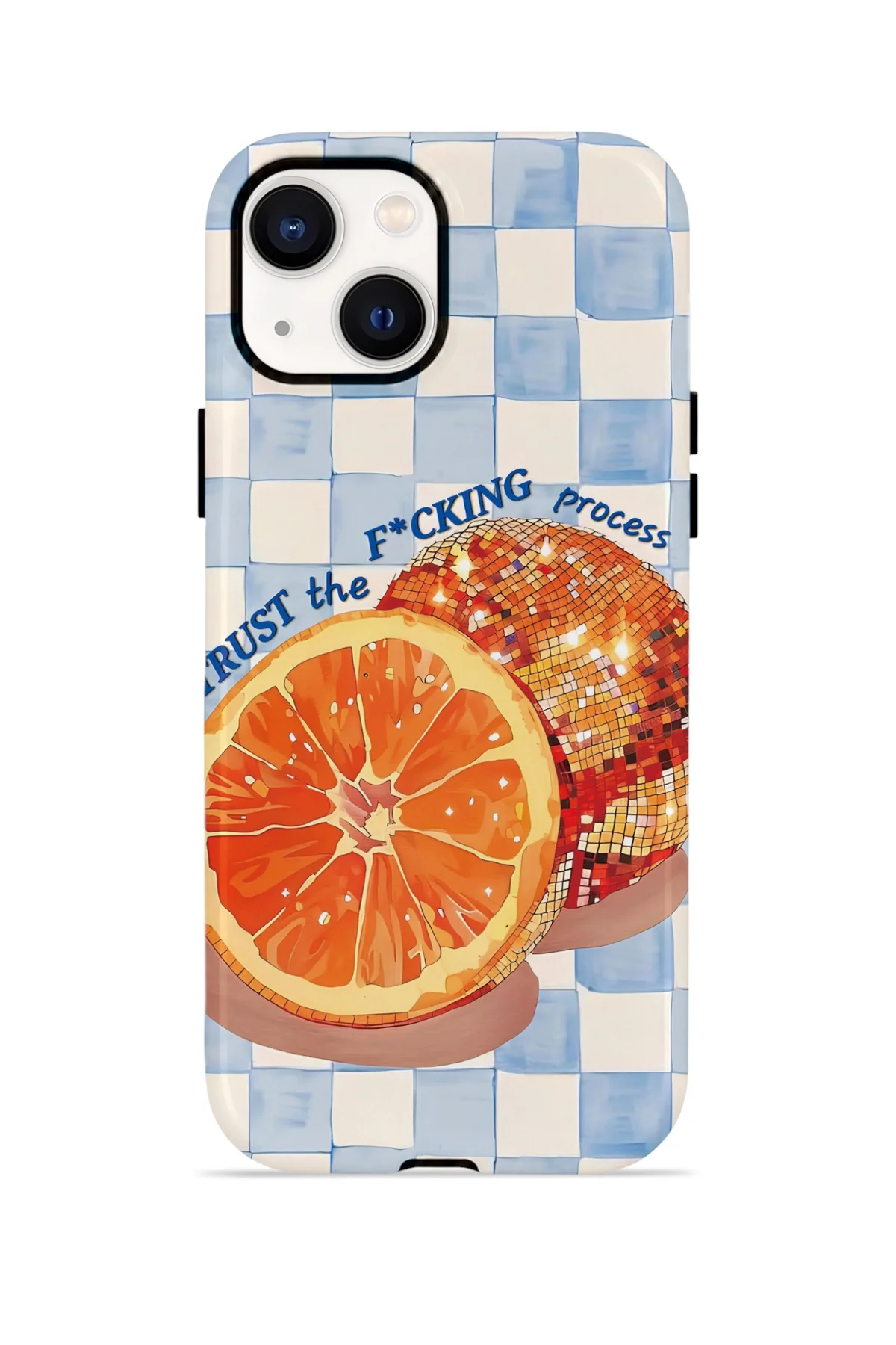 iPhone 15 Plus Vorian Yough Kılıf Orange Press Collage