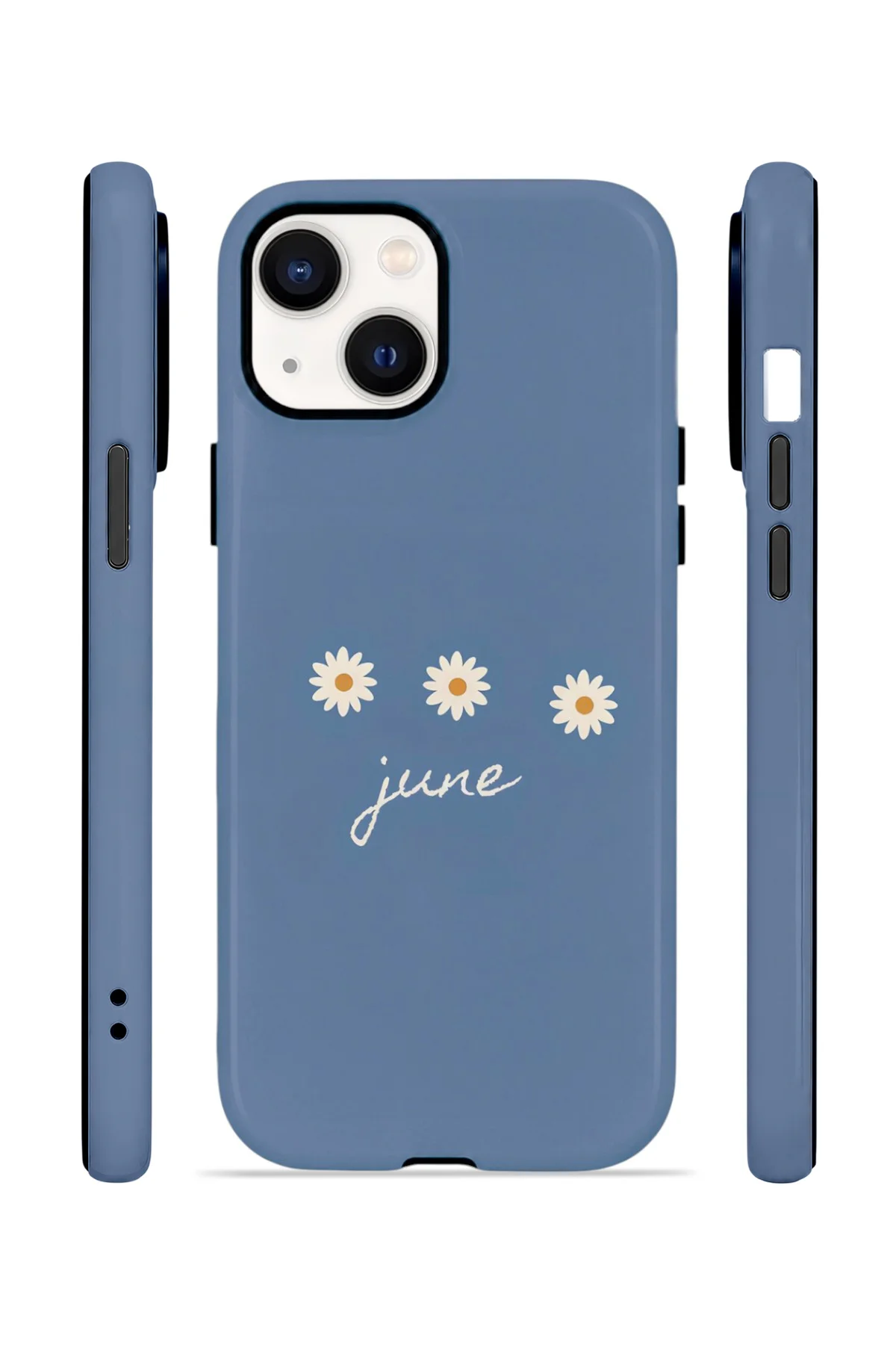iPhone 15 Plus Vorian Çift Katmanlı Kılıf June Daisy Blue
