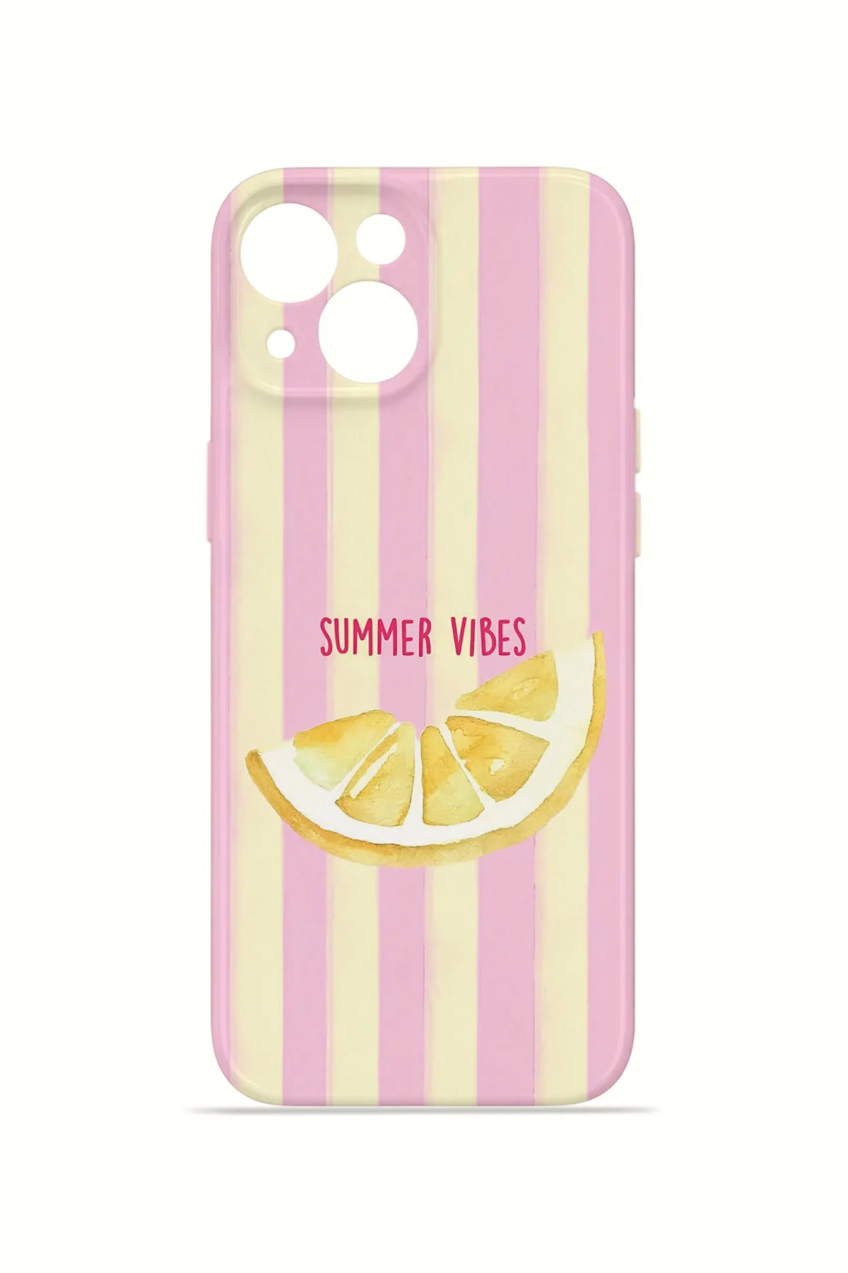 iPhone 15 Plus Vorian İnce Kamera Korumalı Mika Kılıf Summer Vibes Lemon