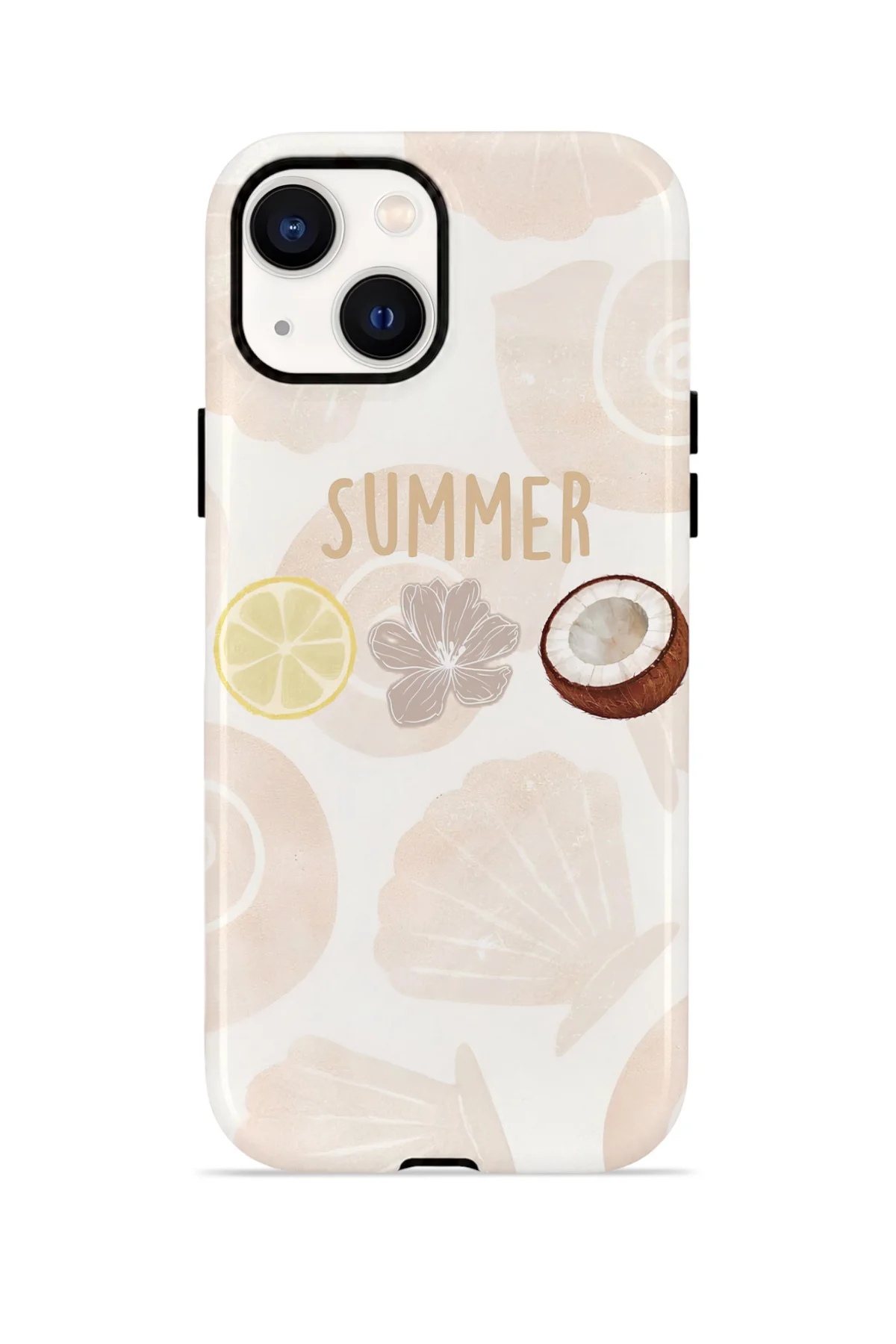 iPhone 15 Plus Vorian Çift Katmanlı Kılıf Coconut Summer Notes
