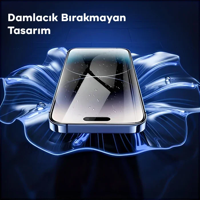 iPhone 15 Pro 9D Kırılmaz Cam Ekran Koruyucu - Full Coverage Temperli Cam
