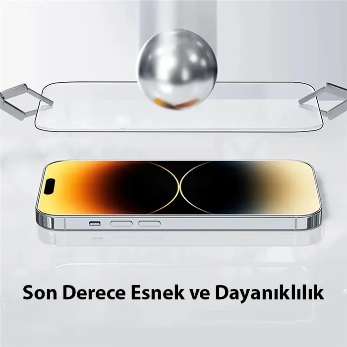 iPhone 15 Pro Corning Gorilla Cam Tam Kaplayan Göz Koruyucu Ekran Koruyucu - Çizilmeye Karşı Ultra Dayanıklı