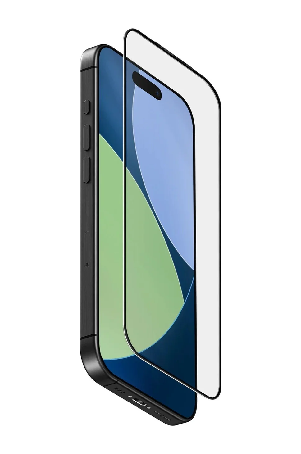 İphone 15 Pro Ekran Koruyucu Kırılmaz Cam Çıtalı Koruyucu