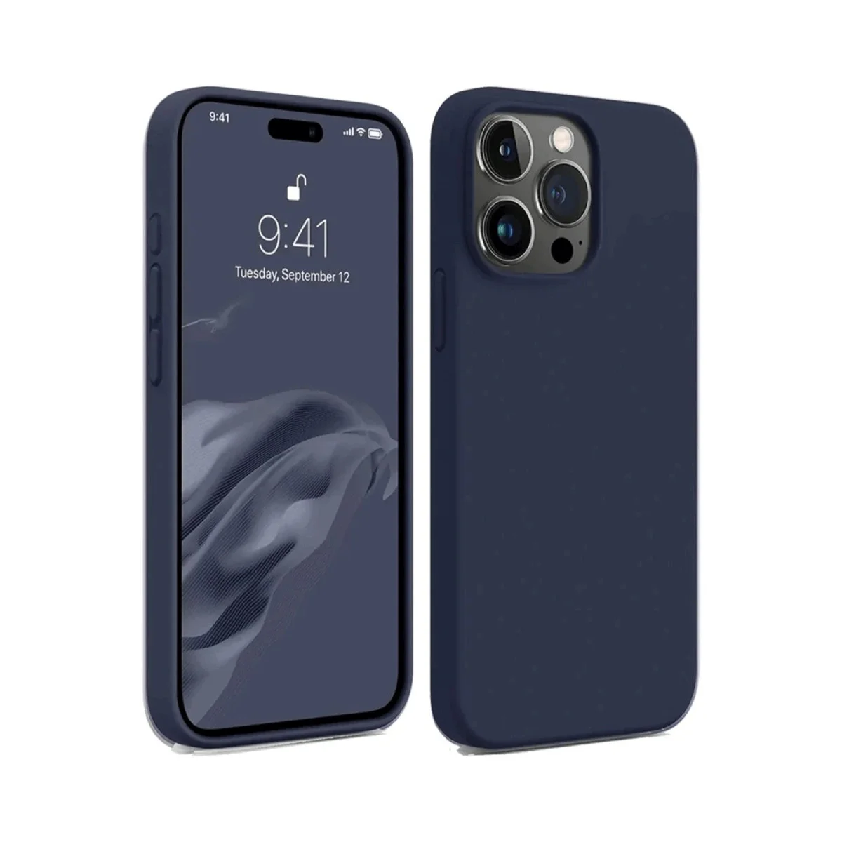 iPhone 15 Pro First Silikon Kılıf - Lacivert