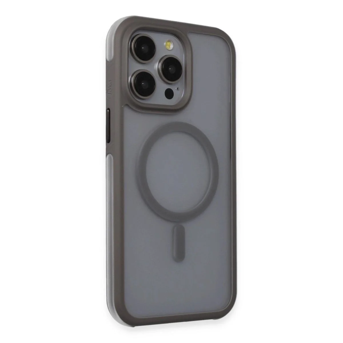 iPhone 15 Pro ile Uyumlu Toras Airbag MagSafe Kılıf - Titan Gri, %98 Şok Emici Hava Yastıklı Koruma